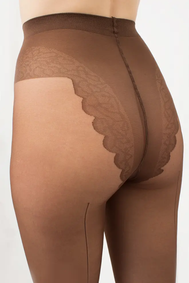 Tights with stylish seam CHIC 20 den Bikini (cappuccino)