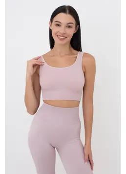 Nahtlos geripptes Top mit breiten Trägern TOP RIB (burnished lilac)