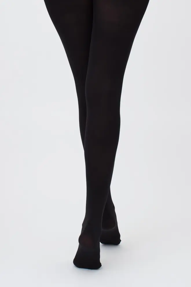 Warm tights with silicone waistband Impresso 100 den (nero)