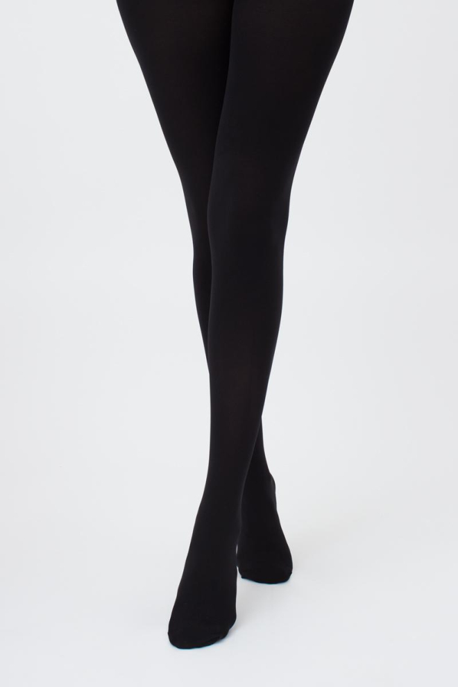 Warm tights with silicone waistband Impresso 100 den (nero)