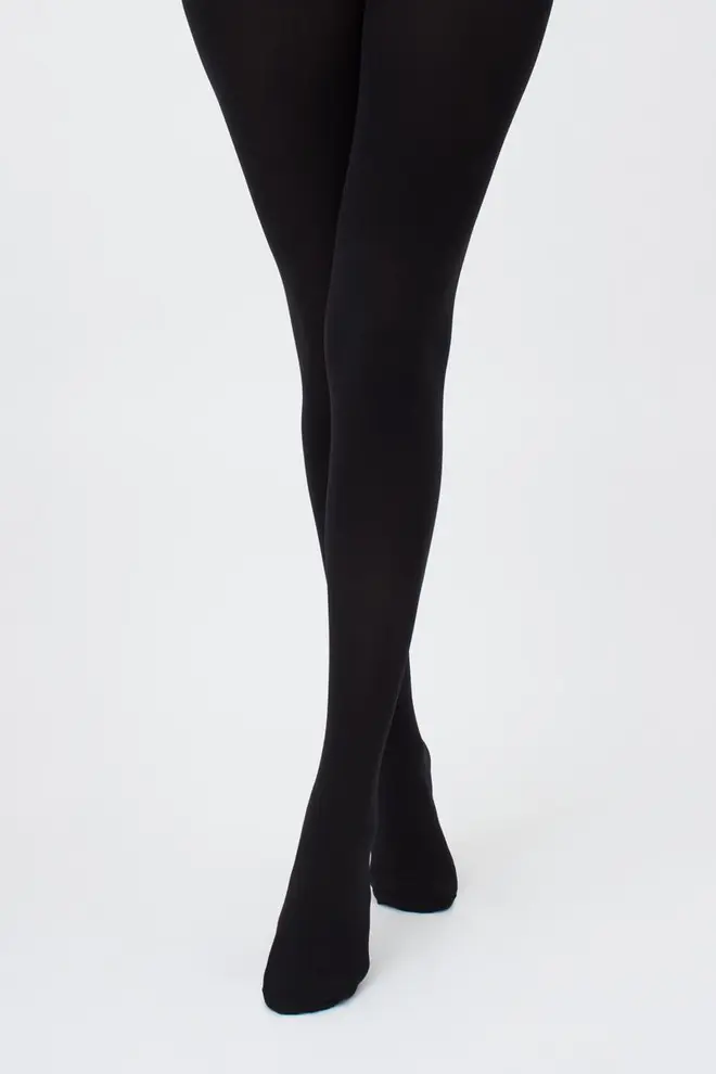 Warm tights with silicone waistband Impresso 100 den (nero)