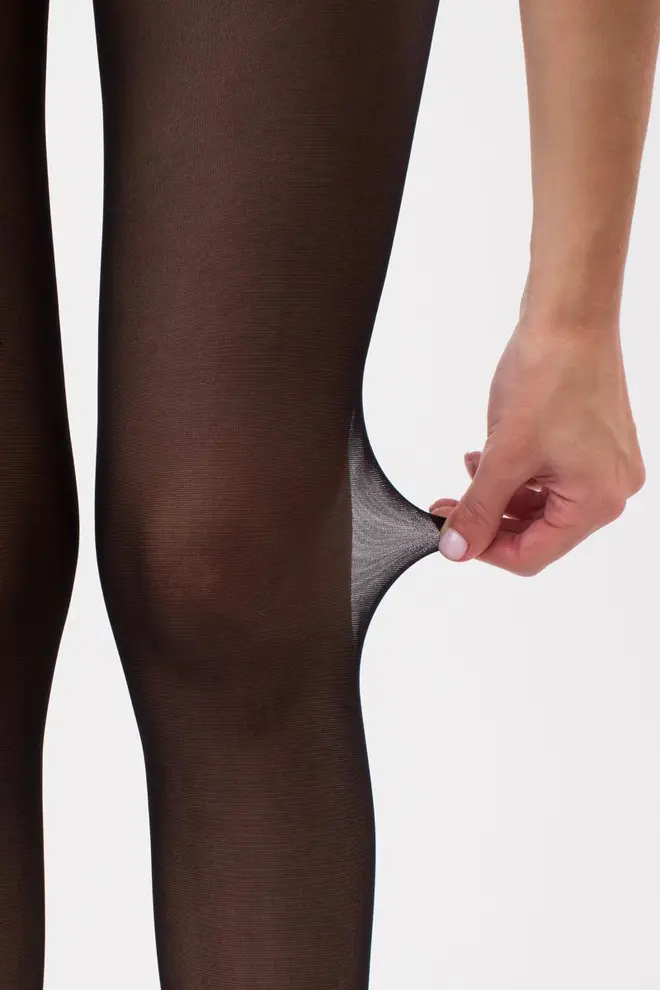 Tights with lace waistband on silicone base IMPRESSO 40 den (nero)