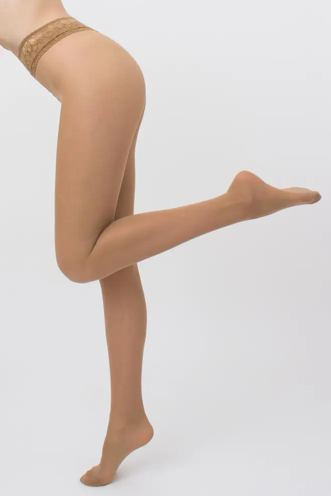Tights with lace waistband on silicone base IMPRESSO 40 den (daino)