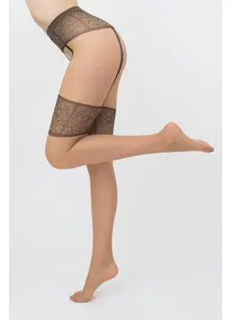 Strumpfhose mit Strumpfen-Optik mit Gurtel INTIMO NOIR 20 (1) (daino/nero)