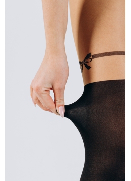 Erotic tights with open access INTIMO SECRET 20 (1) (daino/nero)