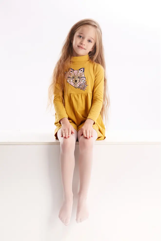 Monochrome tights for children KETTY 15 (bianco)