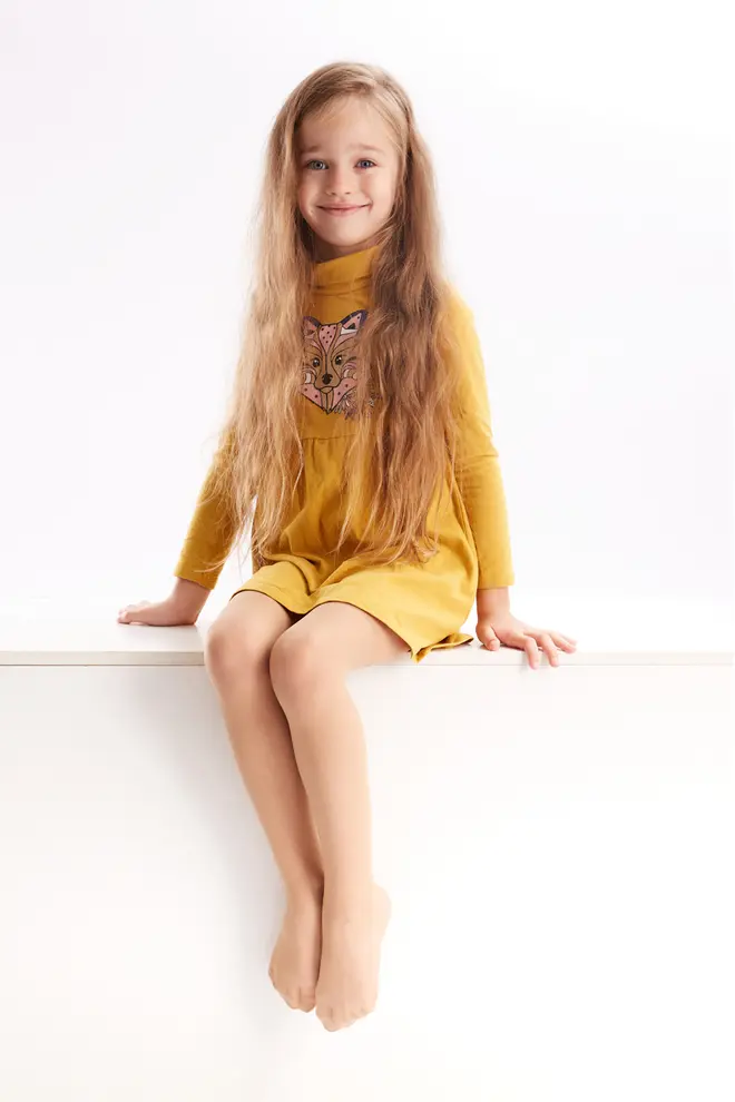 Einfarbige Strumpfhose für Kinder KETTY 15 (daino)