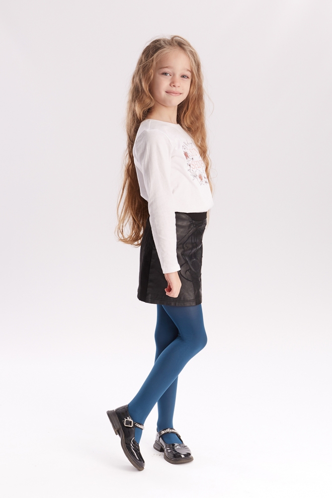 Classic tights for girls KETTY 40 (navy peony)