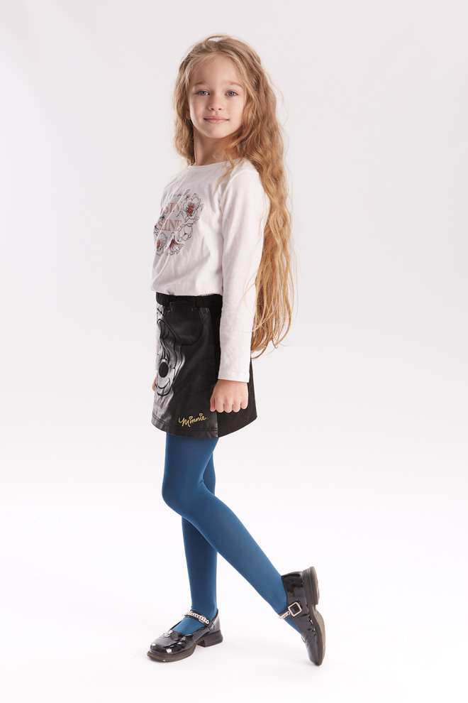 Classic tights for girls KETTY 40 (navy peony) Classic tights for girls KETTY 40 (navy peony)