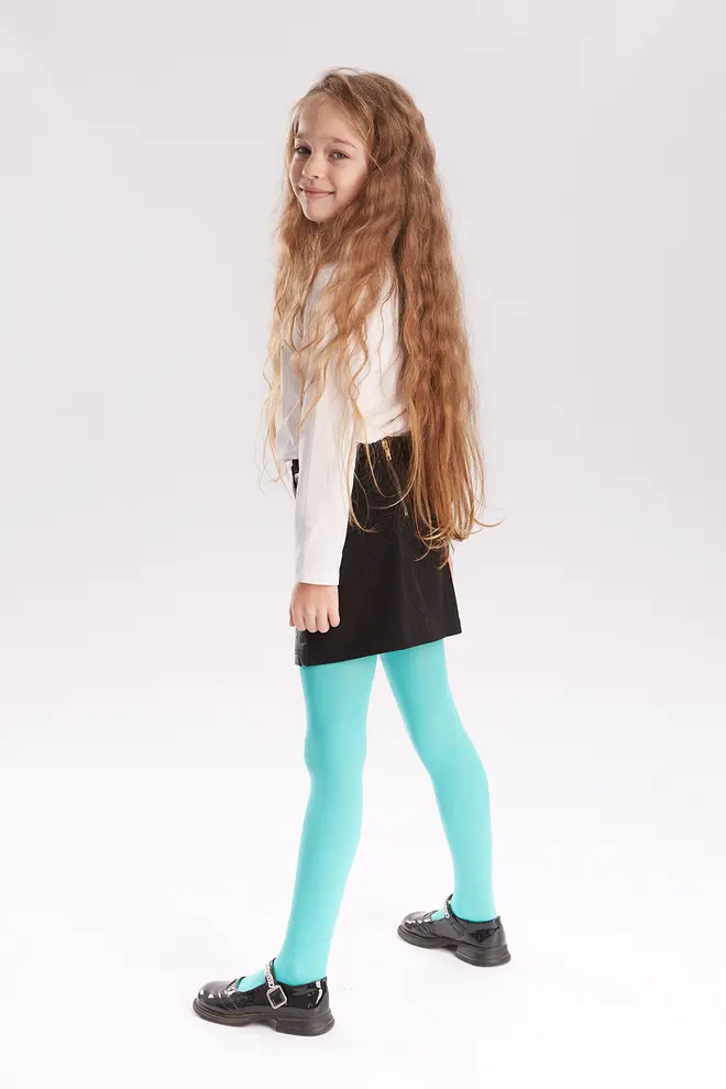 Classic tights for girls KETTY 40 (neo mint)