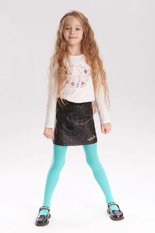 Strumpfhose für Mädchen KETTY 40 (neo mint)