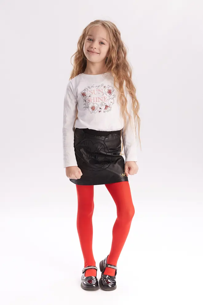 Classic tights for girls KETTY 40 (scarlet)