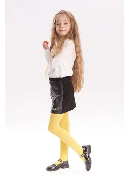 Classic tights for girls KETTY 40 (yellow moon)