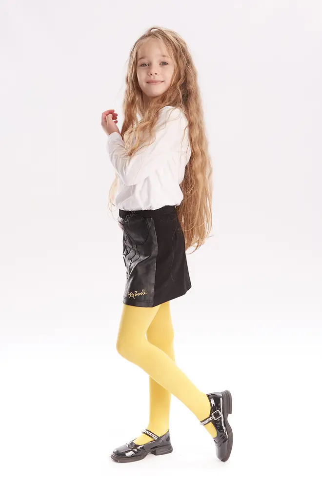 Classic tights for girls KETTY 40 (yellow moon)
