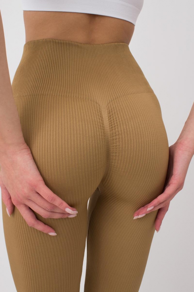 Gerippte Push-up-Leggings LEGGINGS RIB (ermine)