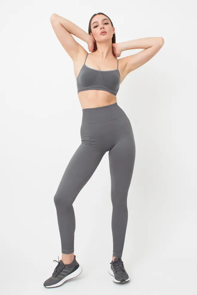 Gerippte Push-up-Leggings LEGGINGS RIB (poppy seed)