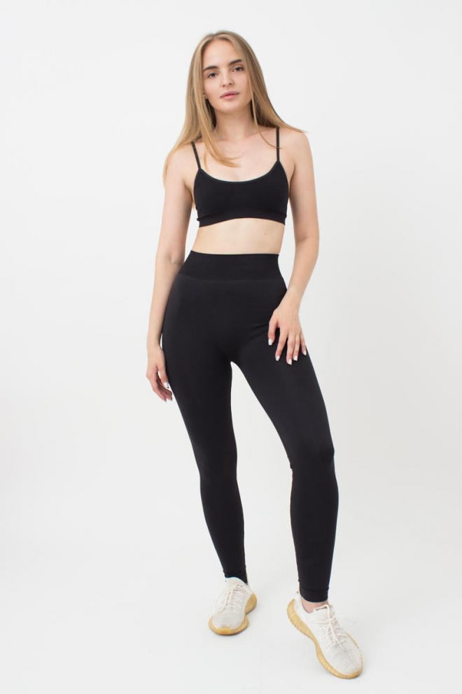 Nahtlose Leggings aus Mikrofaser LEGGINGS 02 (nero)