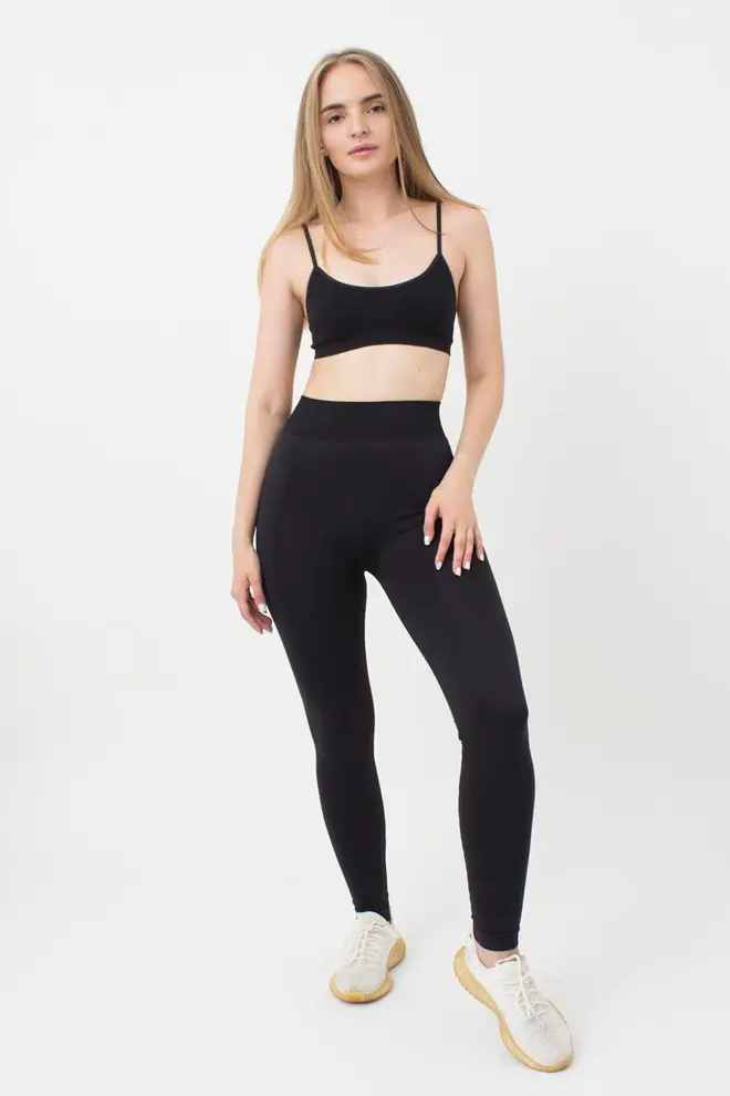 Seamless microfiber leggings LEGGINGS 02 (nero)