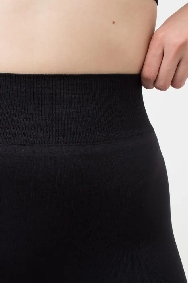 Seamless microfiber leggings LEGGINGS 02 (nero)