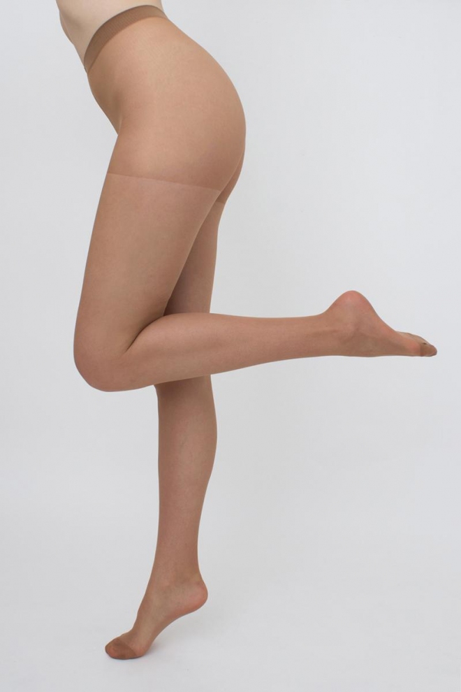 Classic tights with shorts LIKE 40 den (caramel)