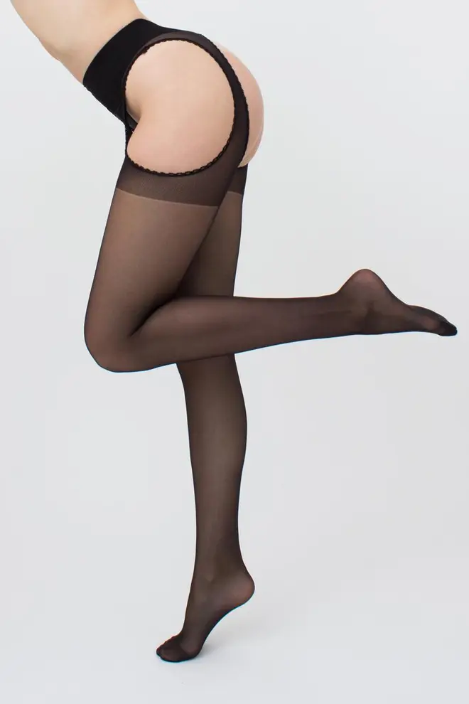 Strumpfhose mit Ausschnitten LOVE 20 (nero)