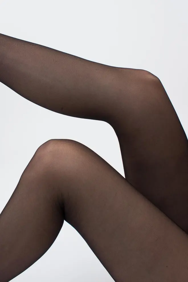 Tights with decorative seam and stocking imitation LOVE CHIC 20 (1) (nero)