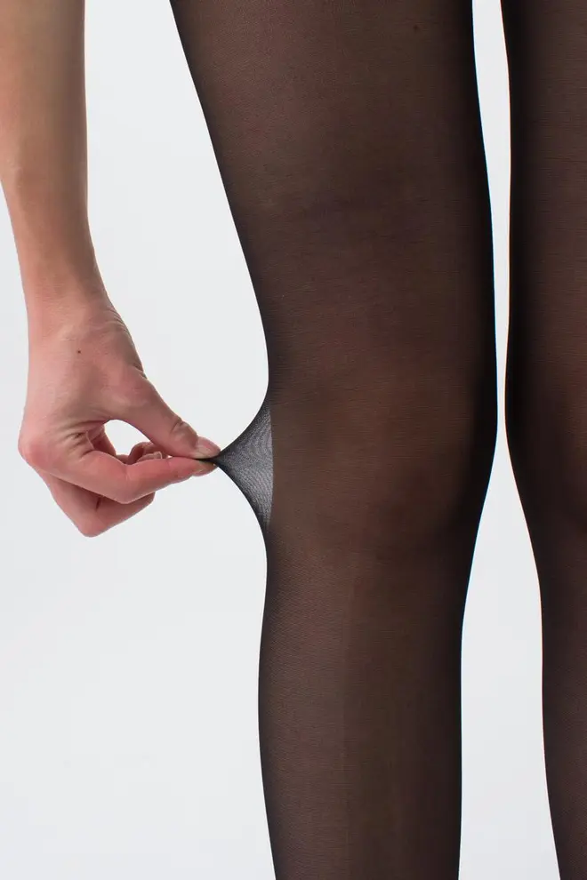 Tights with decorative seam and stocking imitation LOVE CHIC 20 (1) (nero)