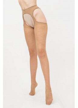 Feinstrumpfhose mit Hinternaht und Strumpfe-Optik LOVE CHIC 20 (1) (daino/nero)