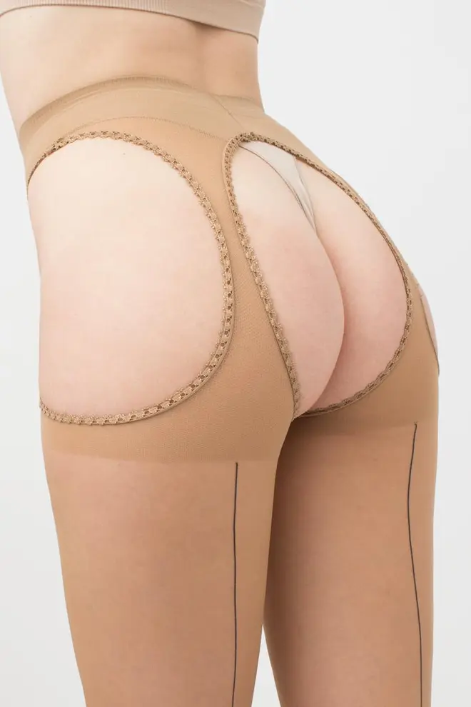 Feinstrumpfhose mit Hinternaht und Strumpfe-Optik LOVE CHIC 20 (1) (daino/nero)