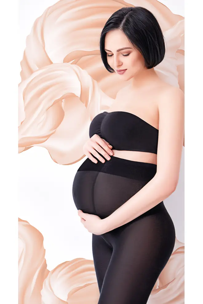 Warme Schwangerschaftsstrumpfhosen MAMA 100 den (nero)