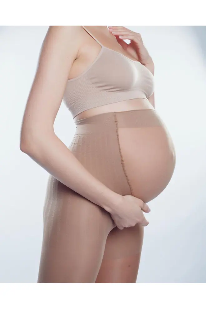 Classic maternity tights with shorts MAMA 40 den (daino)