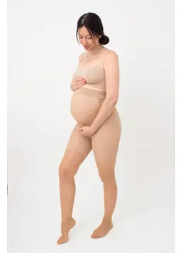 Classic maternity tights with shorts MAMA 40 den (daino)