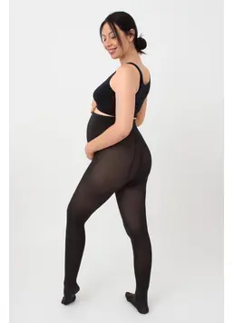 Cotton maternity tights MAMA COTTON 200 den (nero)
