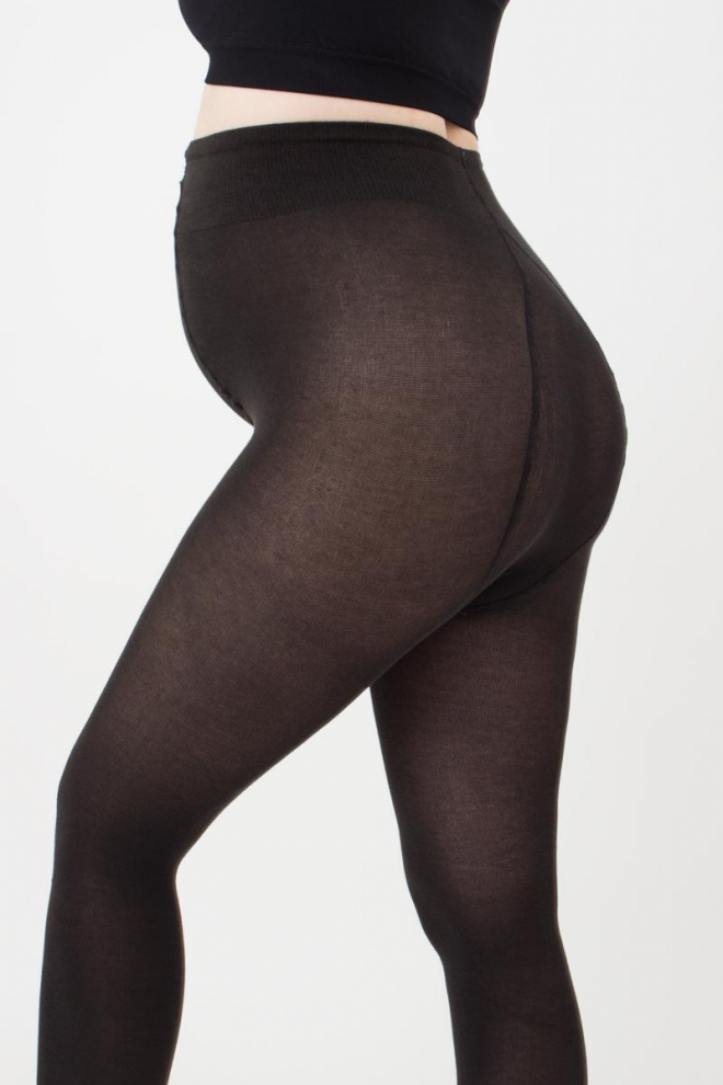 Baumwollstrumpfhosen für Schwangere MAMA COTTON 200 den (nero)