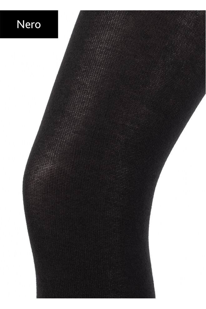 Baumwollstrumpfhosen für Schwangere MAMA COTTON 200 den (nero)