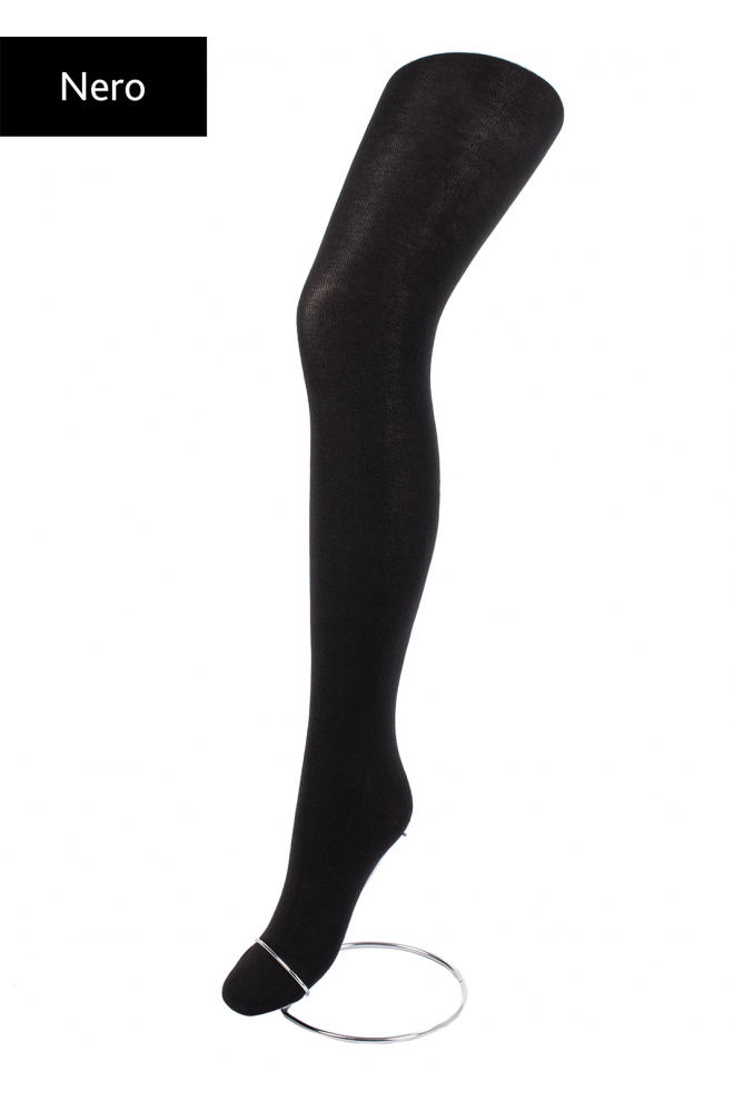 Baumwollstrumpfhosen für Schwangere MAMA COTTON 200 den (nero)