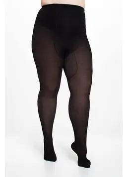 Cotton plus-size tights MOLLY 200 (1) (nero)