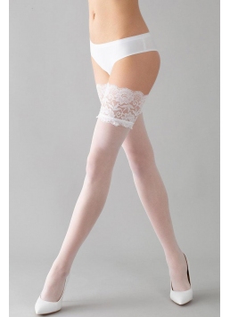 Strumpfe mit breiter Spitze PASSION 20 den (bianco)
