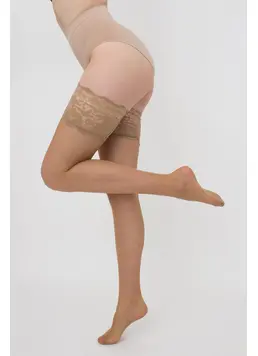 Strumpfe mit breiter Spitze PASSION 20 den (daino)