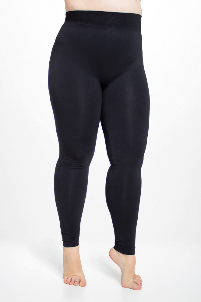 Seamless plus-size leggings POSITIVE LEGGINGS (black)