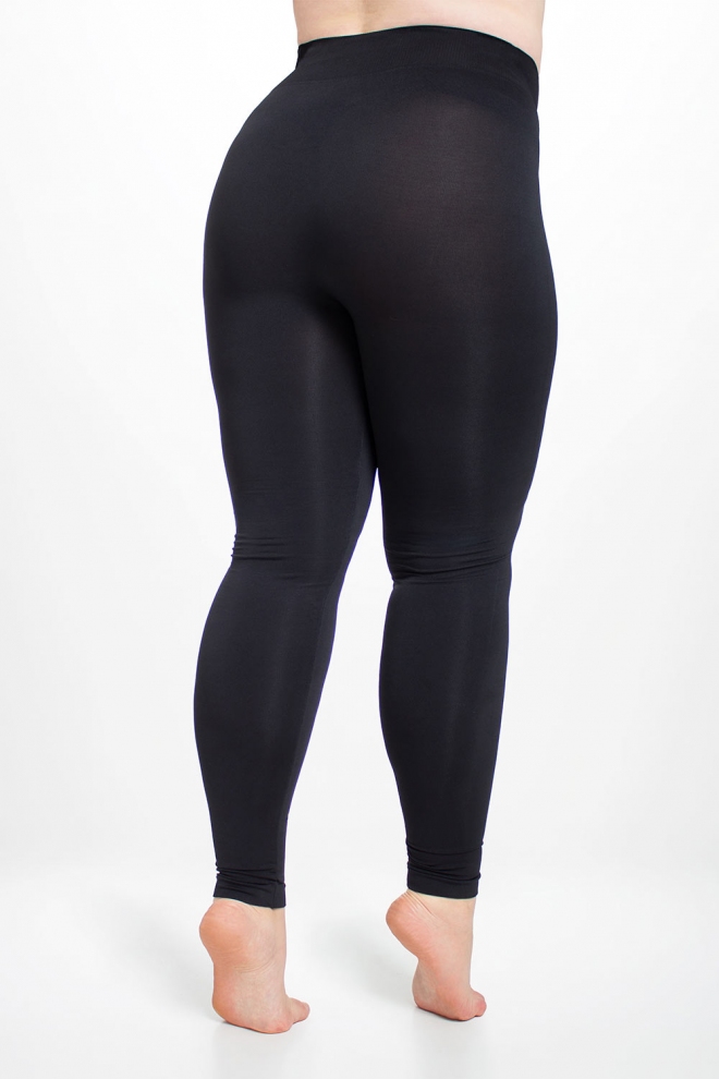 Seamless plus-size leggings POSITIVE LEGGINGS (black)