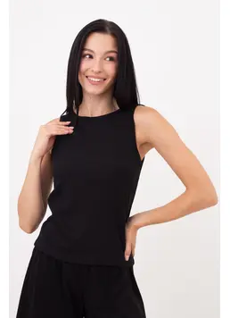 Geripptes Tanktop RIB 3808/010 (black)