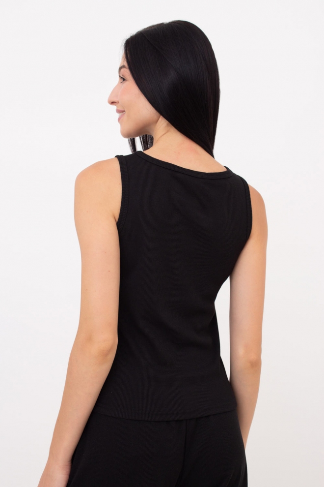 Geripptes Tanktop RIB 3808/010 (black)