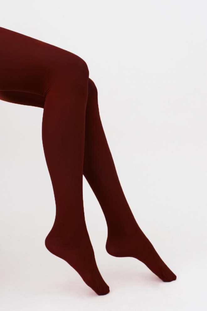 Matte Strumpfhose aus Mikrofaser SAMBA 40 den (marsala)
