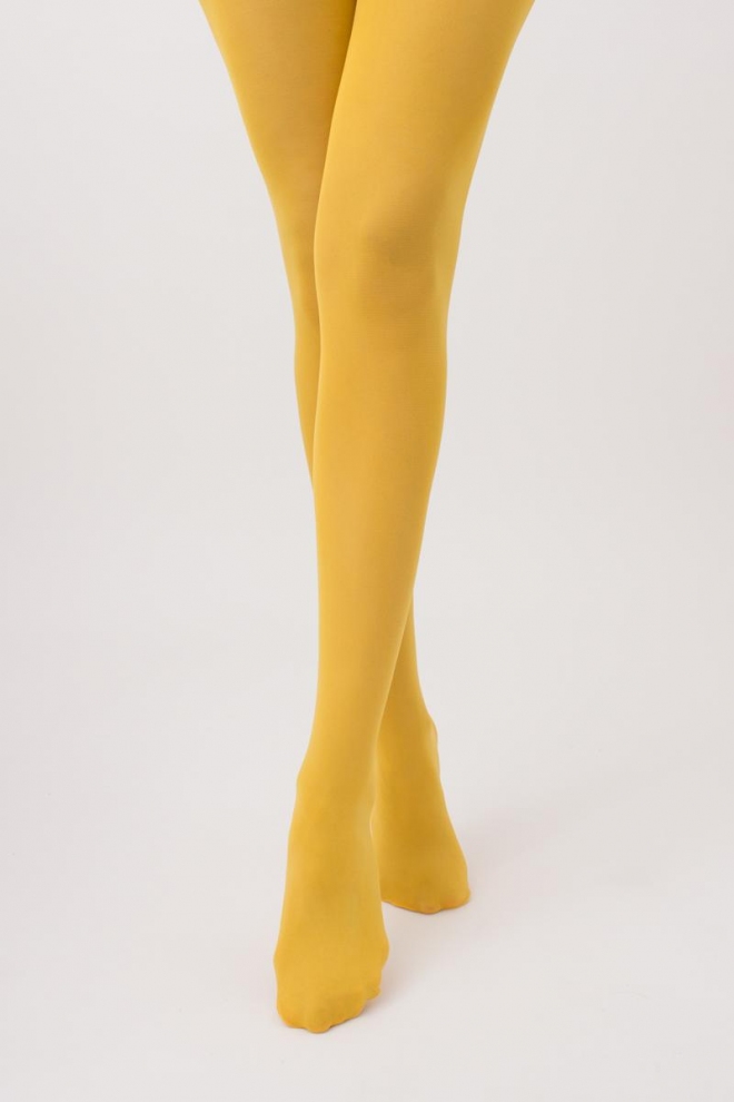 Matte Strumpfhose aus Mikrofaser SAMBA 40 den (yellow moon)