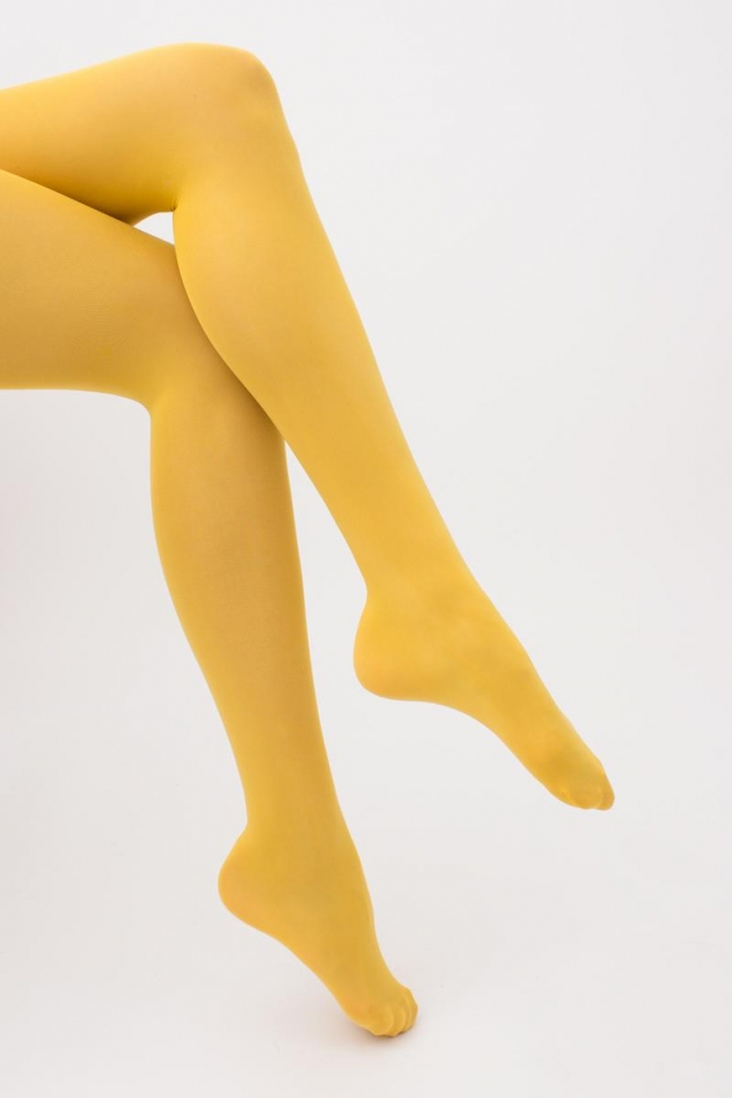 Matte Strumpfhose aus Mikrofaser SAMBA 40 den (yellow moon)
