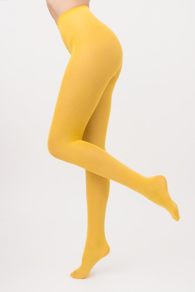 Matte Strumpfhose aus Mikrofaser SAMBA 40 den (yellow moon)
