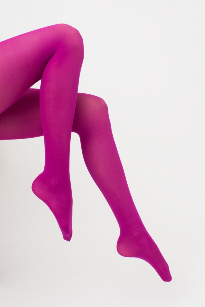 Matte Strumpfhose aus Mikrofaser SAMBA 40 den (wild aster)