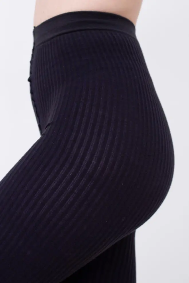 Warme Strumpfhose mit Muster SHELL 150 Denier (1) (pirate black)