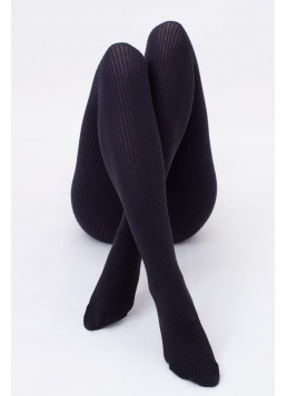 Warme Strumpfhose mit Muster SHELL 150 Denier (1) (pirate black)